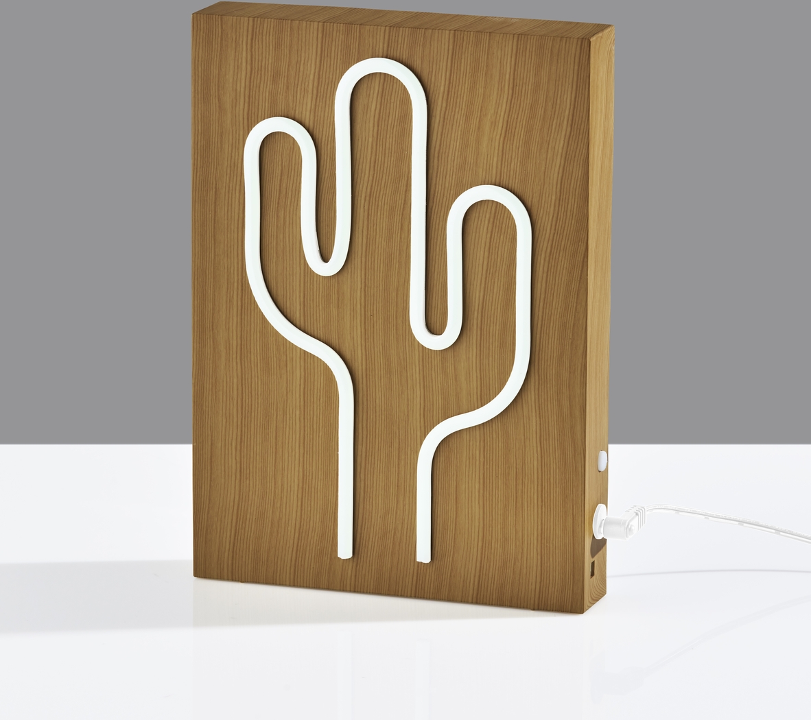 Kids Neon Cactus Natural Table Lamp - Thumbnail - Image 5