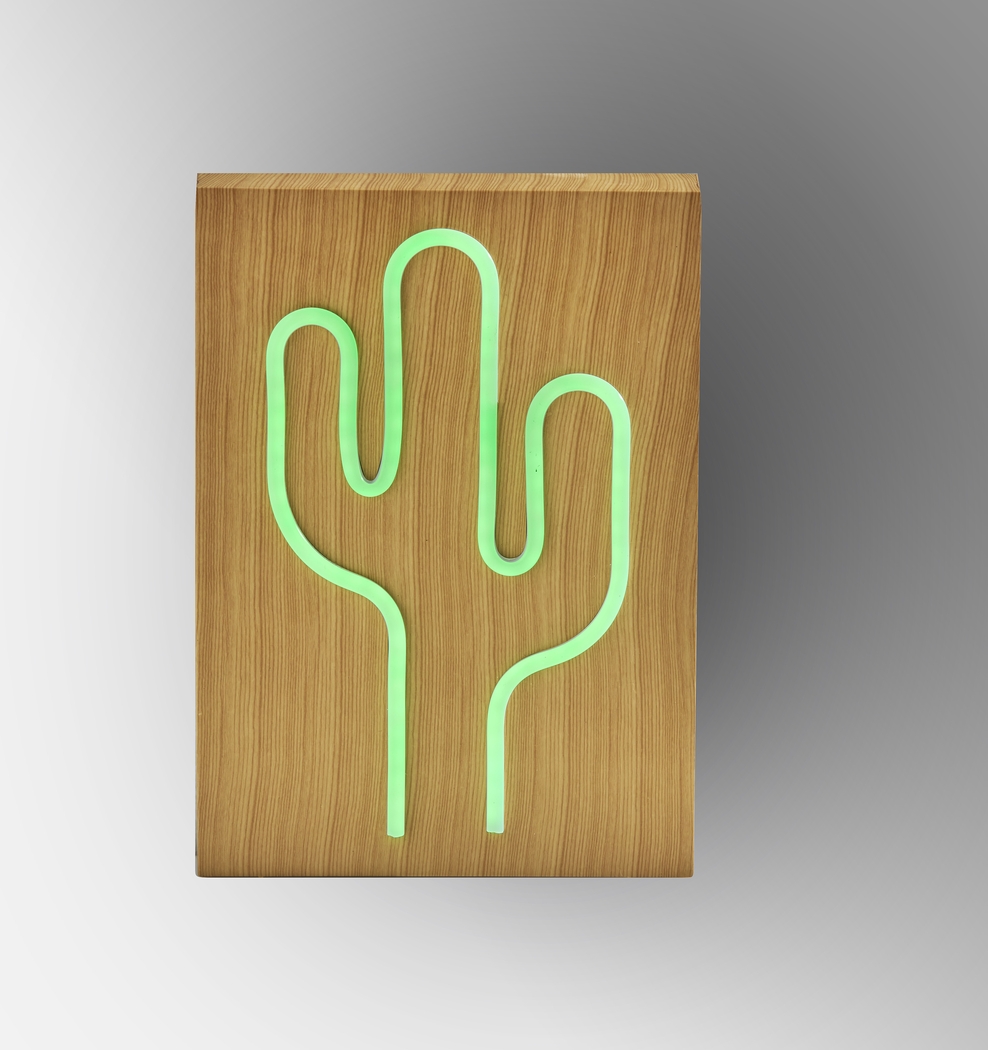 Kids Neon Cactus Natural Table Lamp - Thumbnail - Image 8