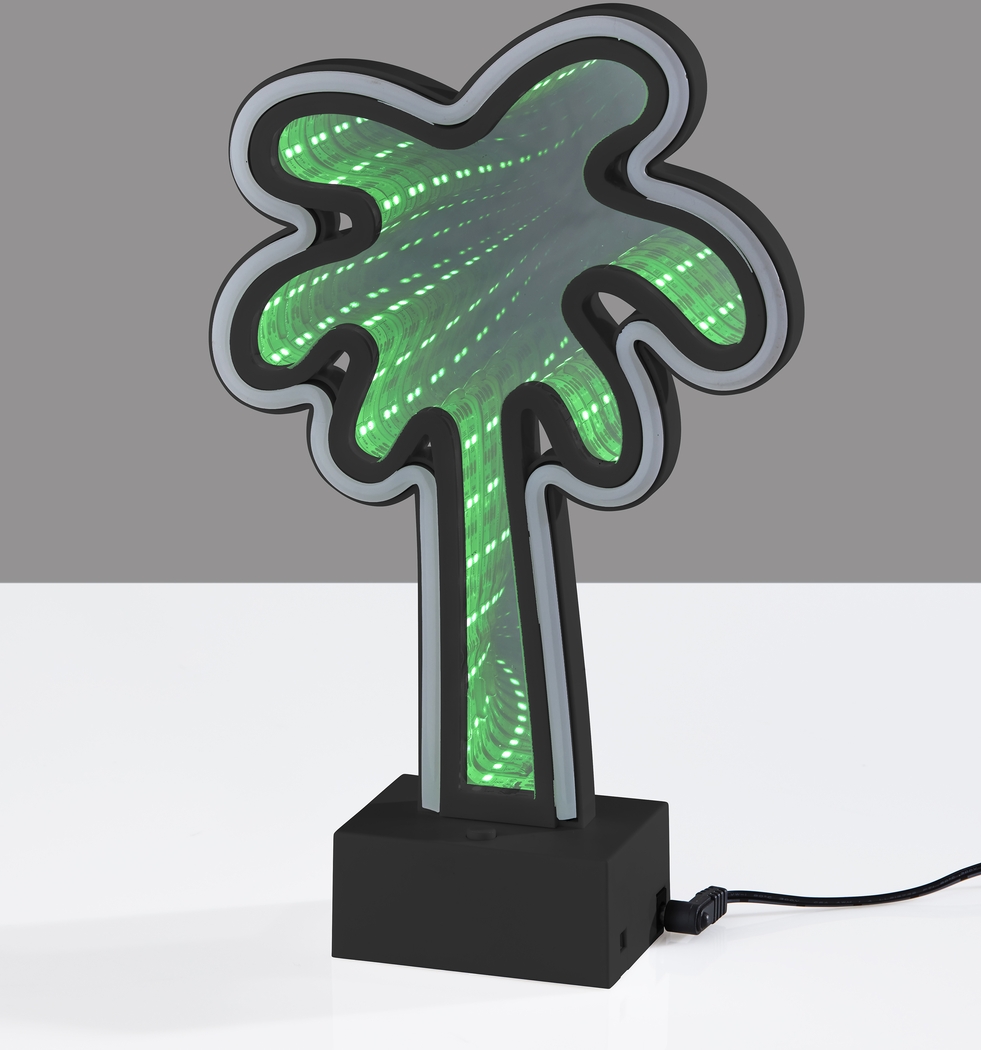 Kids Neon Palm Green Table Lamp - Thumbnail - Image 3