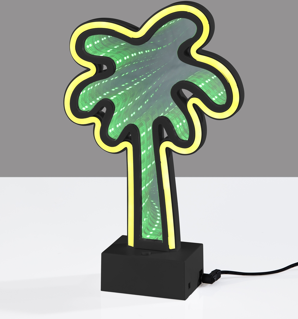 Kids Neon Palm Green Table Lamp - Thumbnail - Image 4
