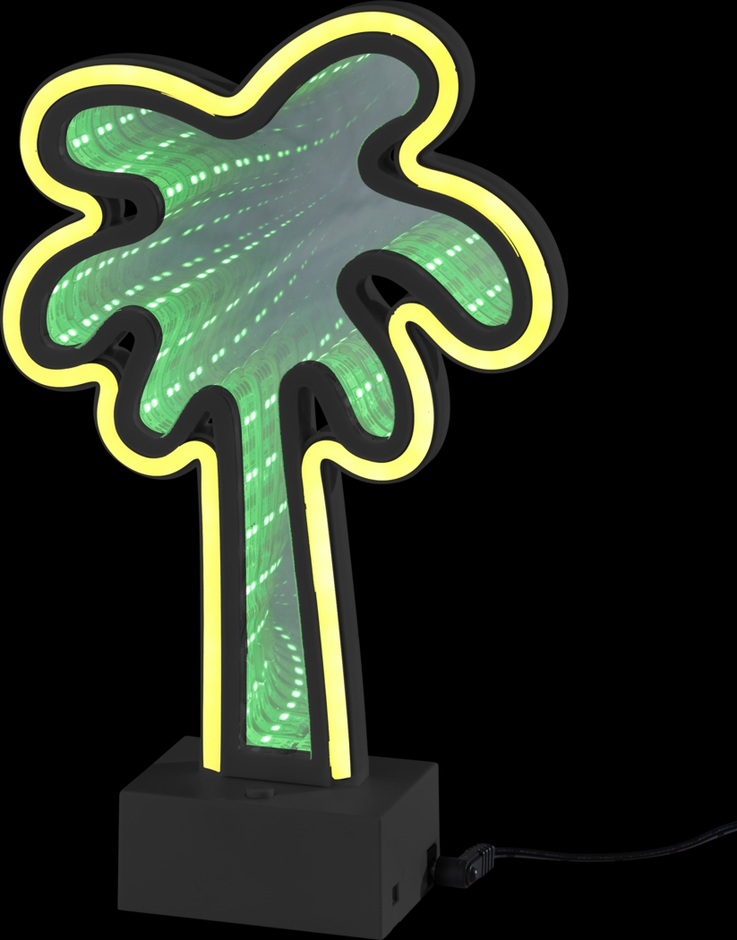 Kids Neon Palm Green Table Lamp - Thumbnail - Image 1