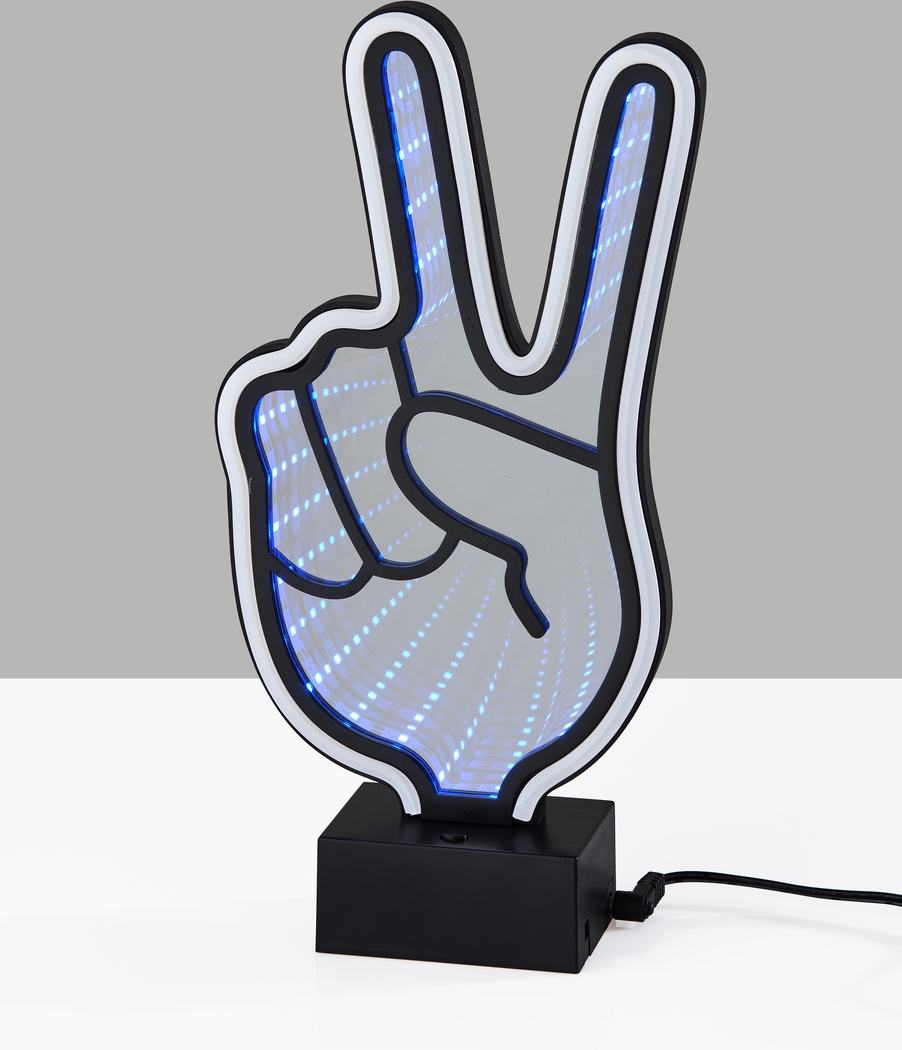 Kids Neon Peace Black Table Lamp - Thumbnail - Image 4
