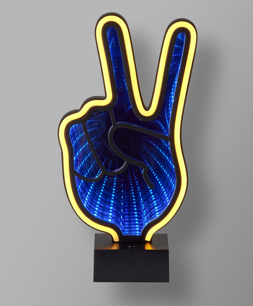 Kids Neon Peace Black Table Lamp - Thumbnail - Image 7