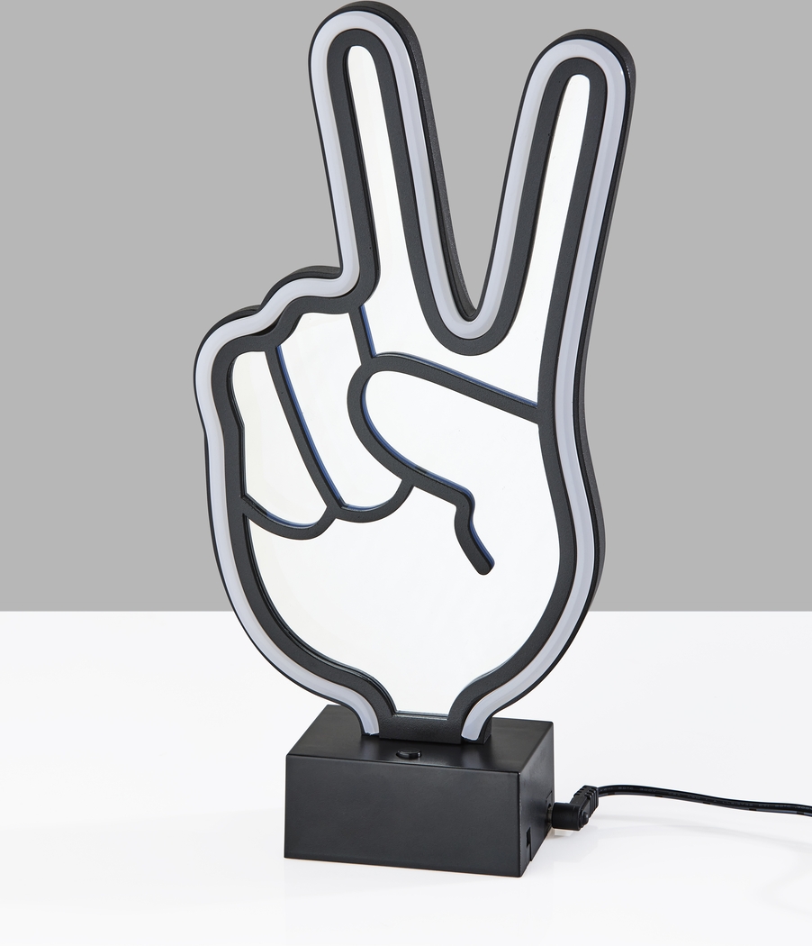 Kids Neon Peace Black Table Lamp - Thumbnail - Image 8