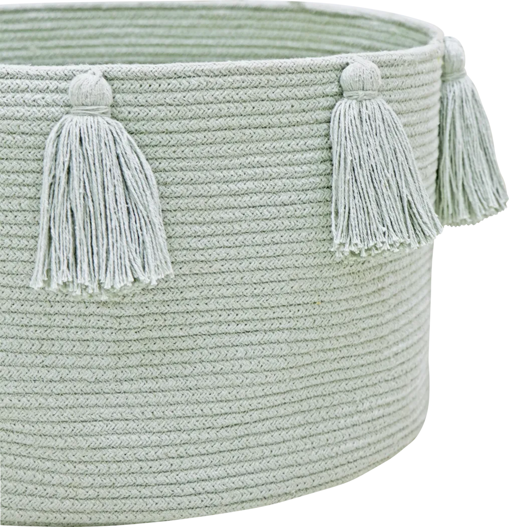 Kids New Tassels Blue/Sage Basket - Thumbnail - Image 3