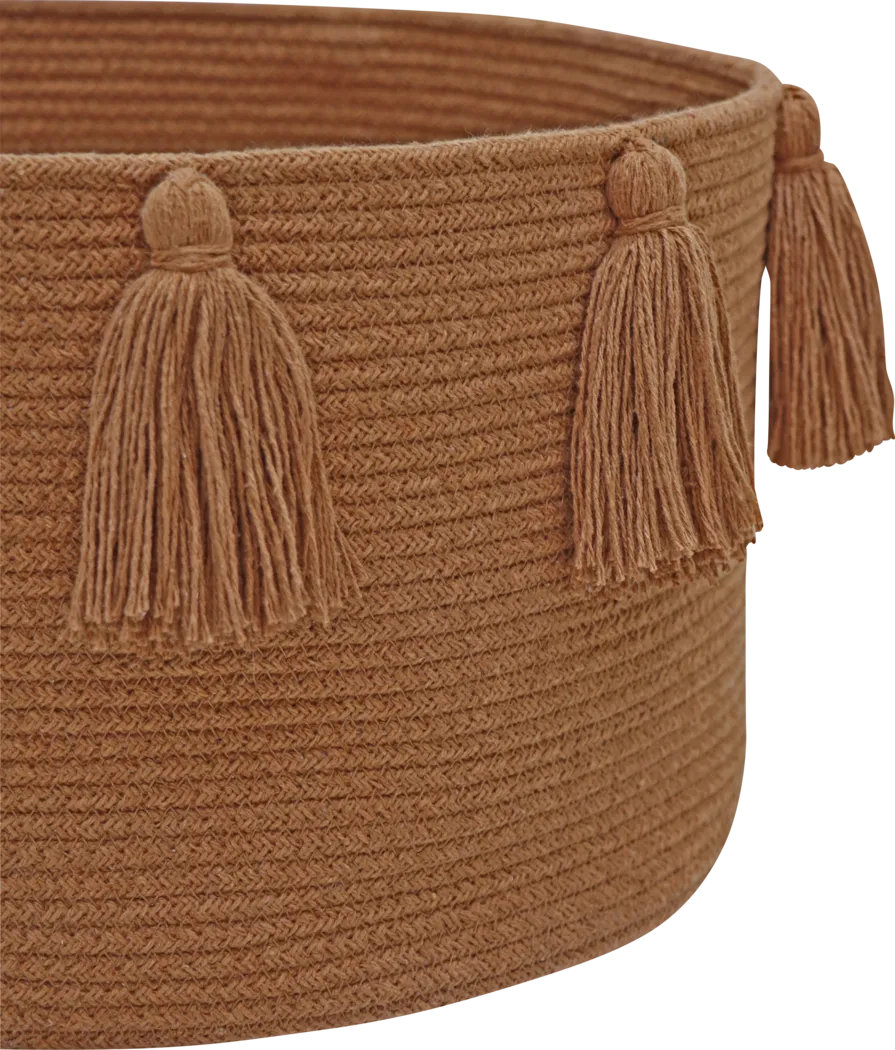 Kids New Tassels Chestnut Basket - Thumbnail - Image 3