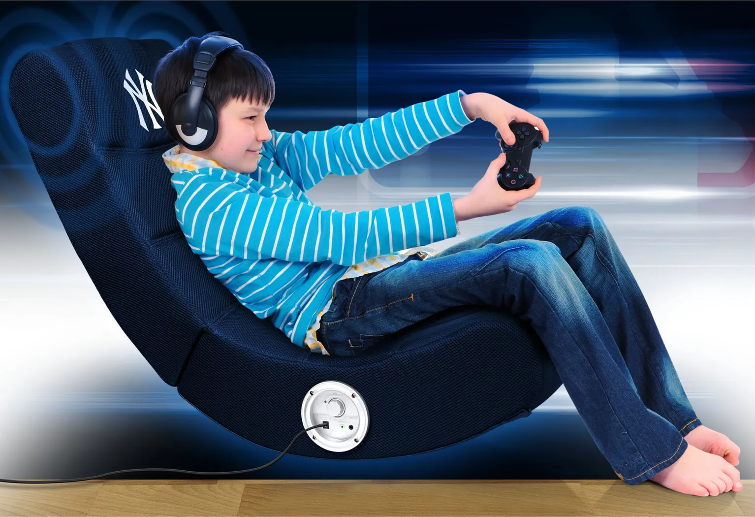 Kids New York Yankees Gaming Rocker - Thumbnail - Image 4