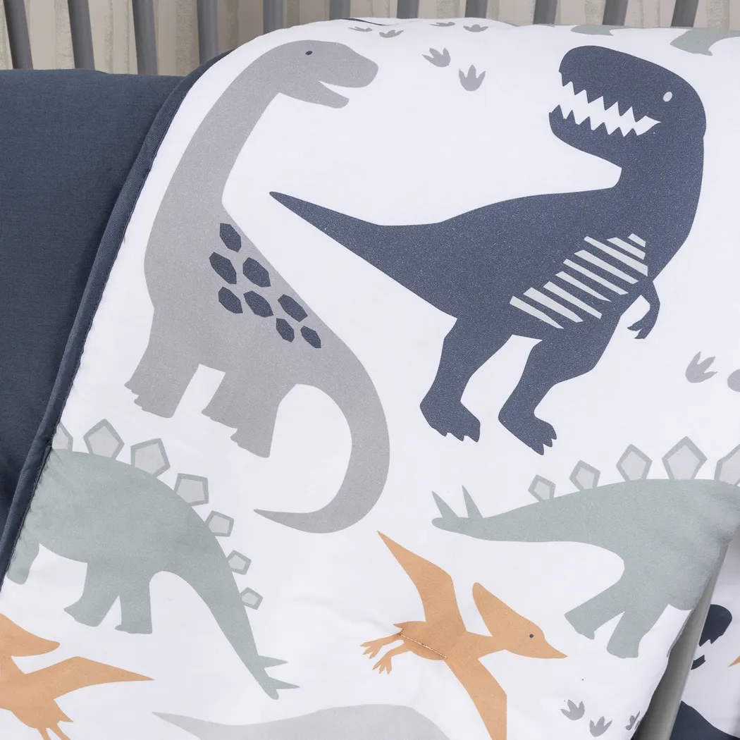Kids Night Night Dino White Baby Bedding Set - Thumbnail - Image 12
