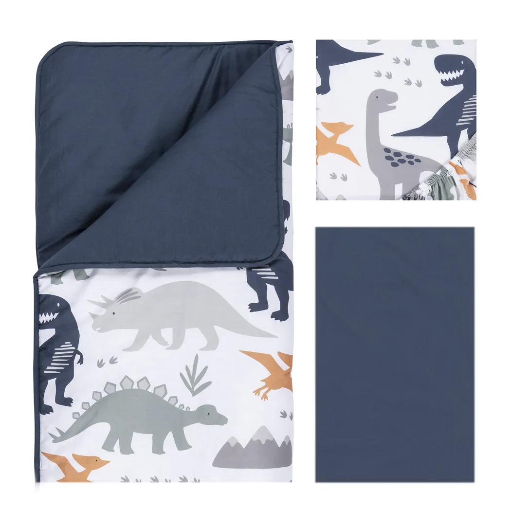 Kids Night Night Dino White Baby Bedding Set - Thumbnail - Image 3