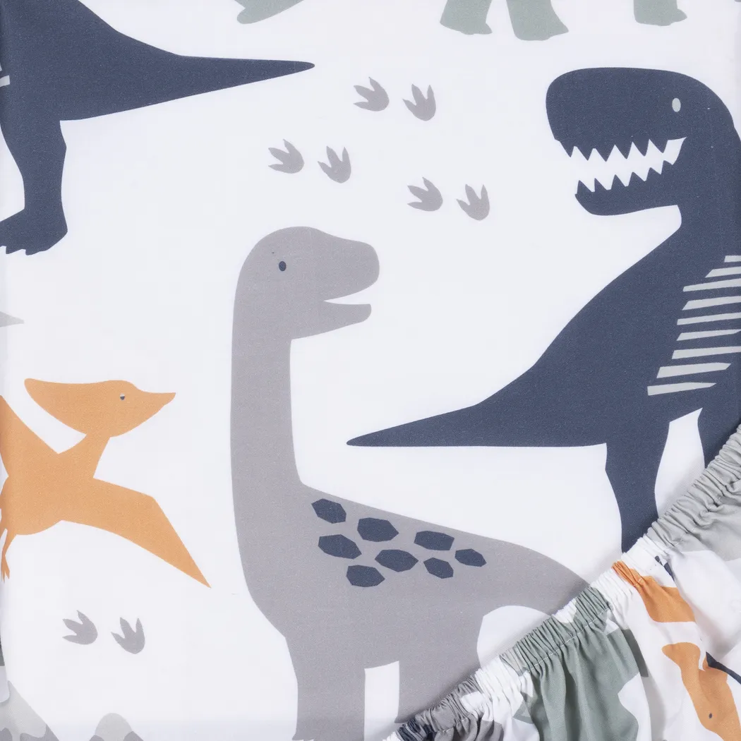 Kids Night Night Dino White Baby Bedding Set - Thumbnail - Image 5