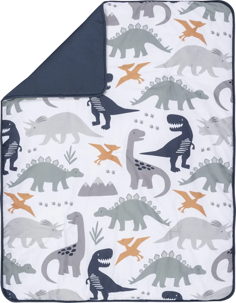 Kids Night Night Dino White Baby Bedding Set - Thumbnail - Image 7