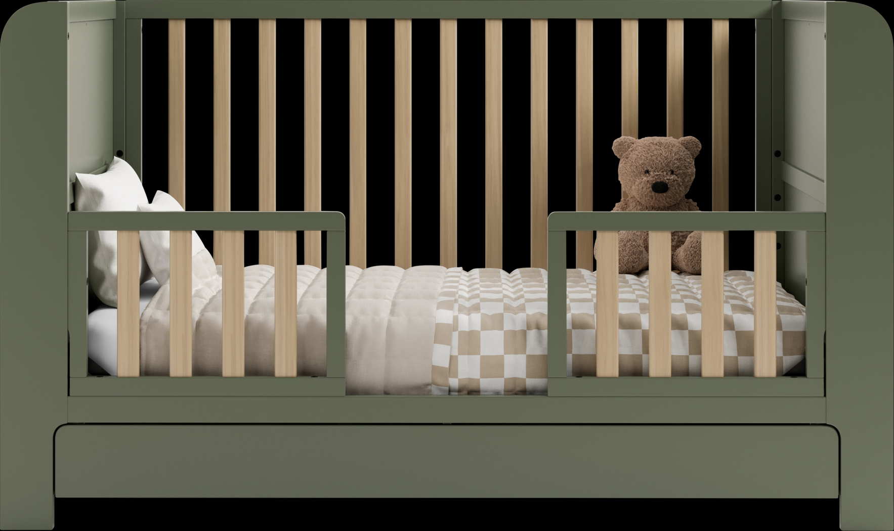 Kids Nimara Olive Convertible Crib - Thumbnail - Image 8