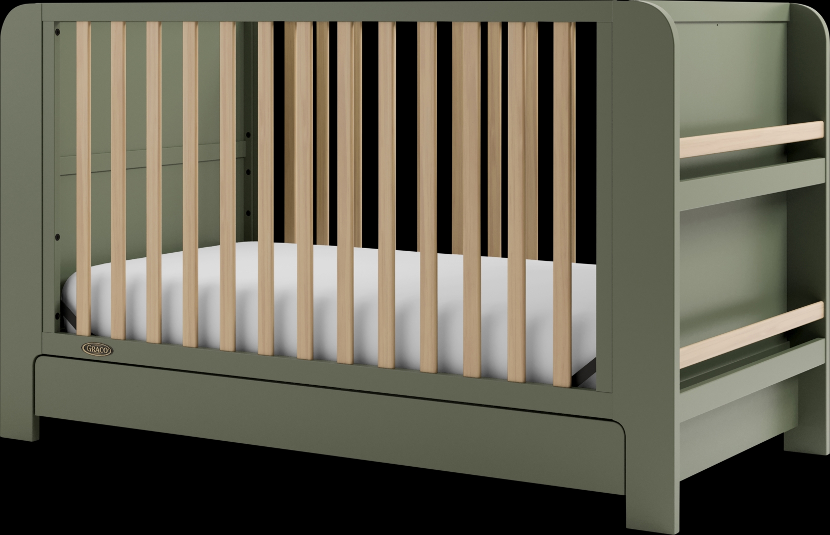 Kids Nimara Olive Convertible Crib - Thumbnail - Image 1