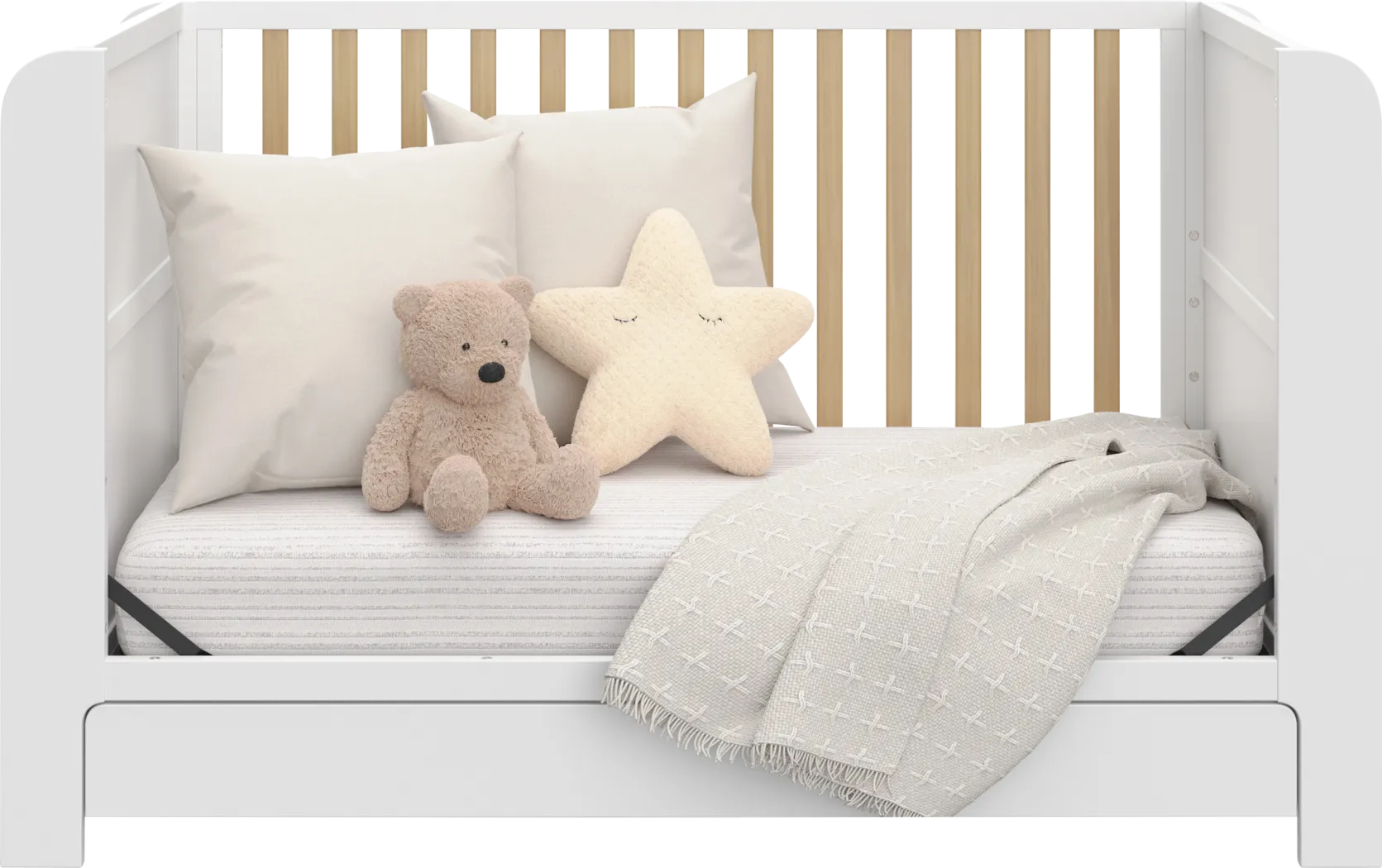 Kids Nimara White Convertible Crib - Thumbnail - Image 6