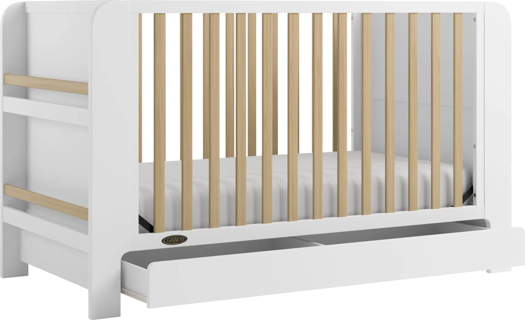 Kids Nimara White Convertible Crib - Thumbnail - Image 1