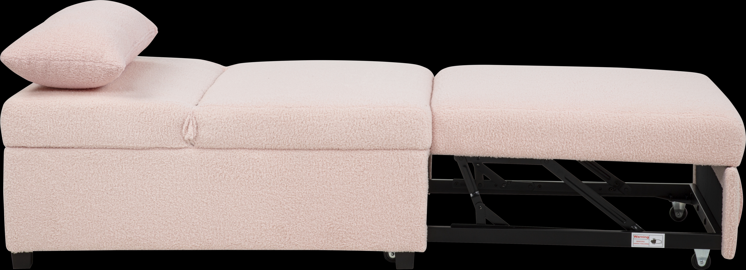 Kids Nimble 2.0 Blush Sleeper Chair - Thumbnail - Image 4