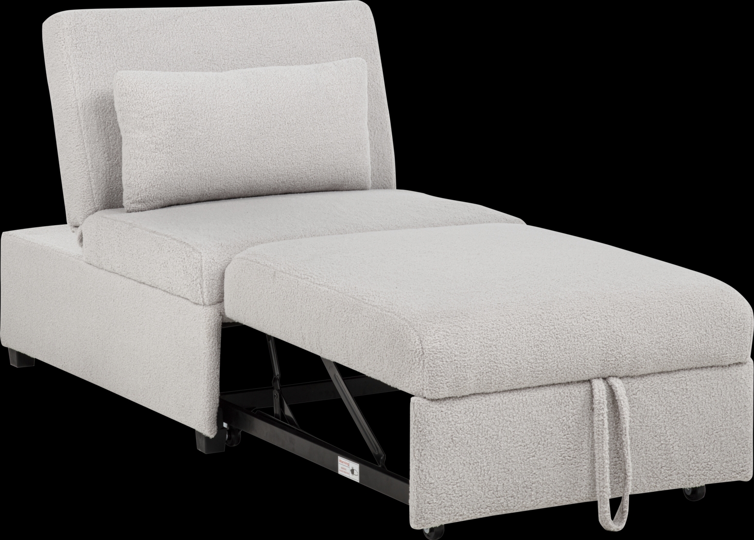 Kids Nimble 2.0 Light Gray Sleeper Chair - Thumbnail - Image 2