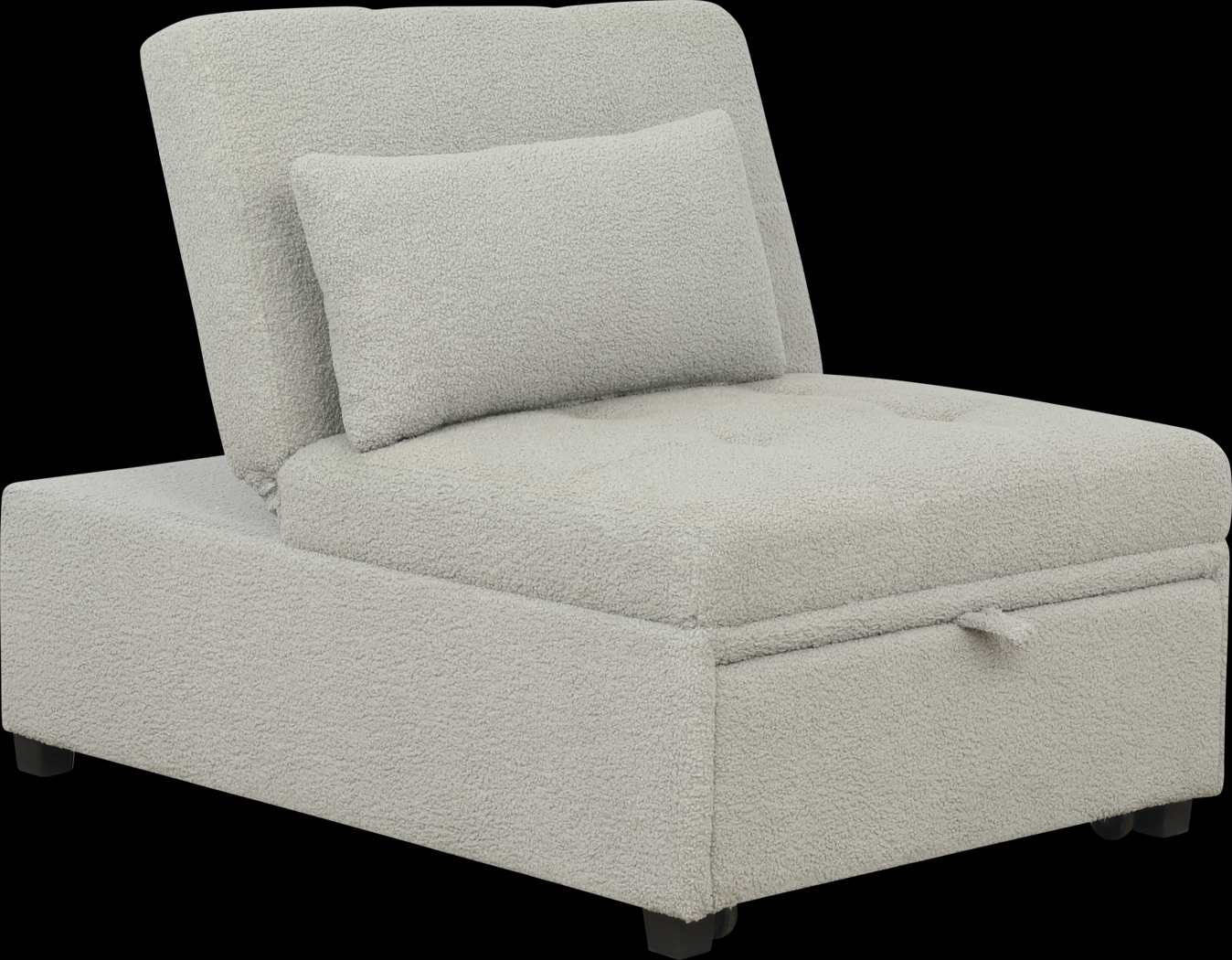 Kids Nimble Light Gray Sleeper Chair - Thumbnail - Image 1