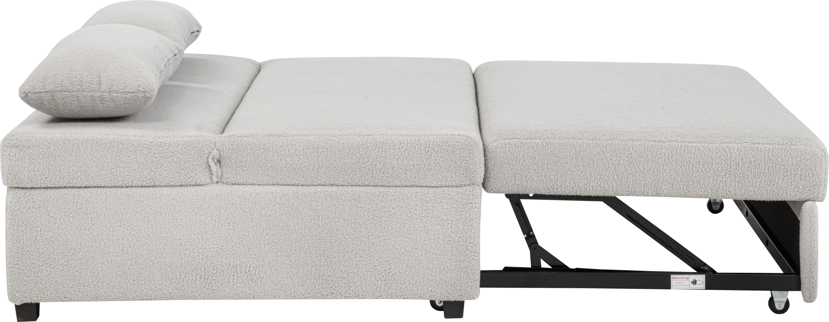 Kids Nimble XL 2.0 Light Gray Sleeper Chair - Thumbnail - Image 4