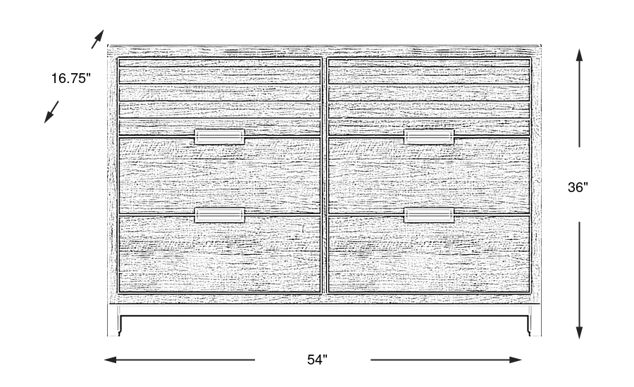 Dimension Image. Please refer to the Dimension Tab on this page for dimension details.