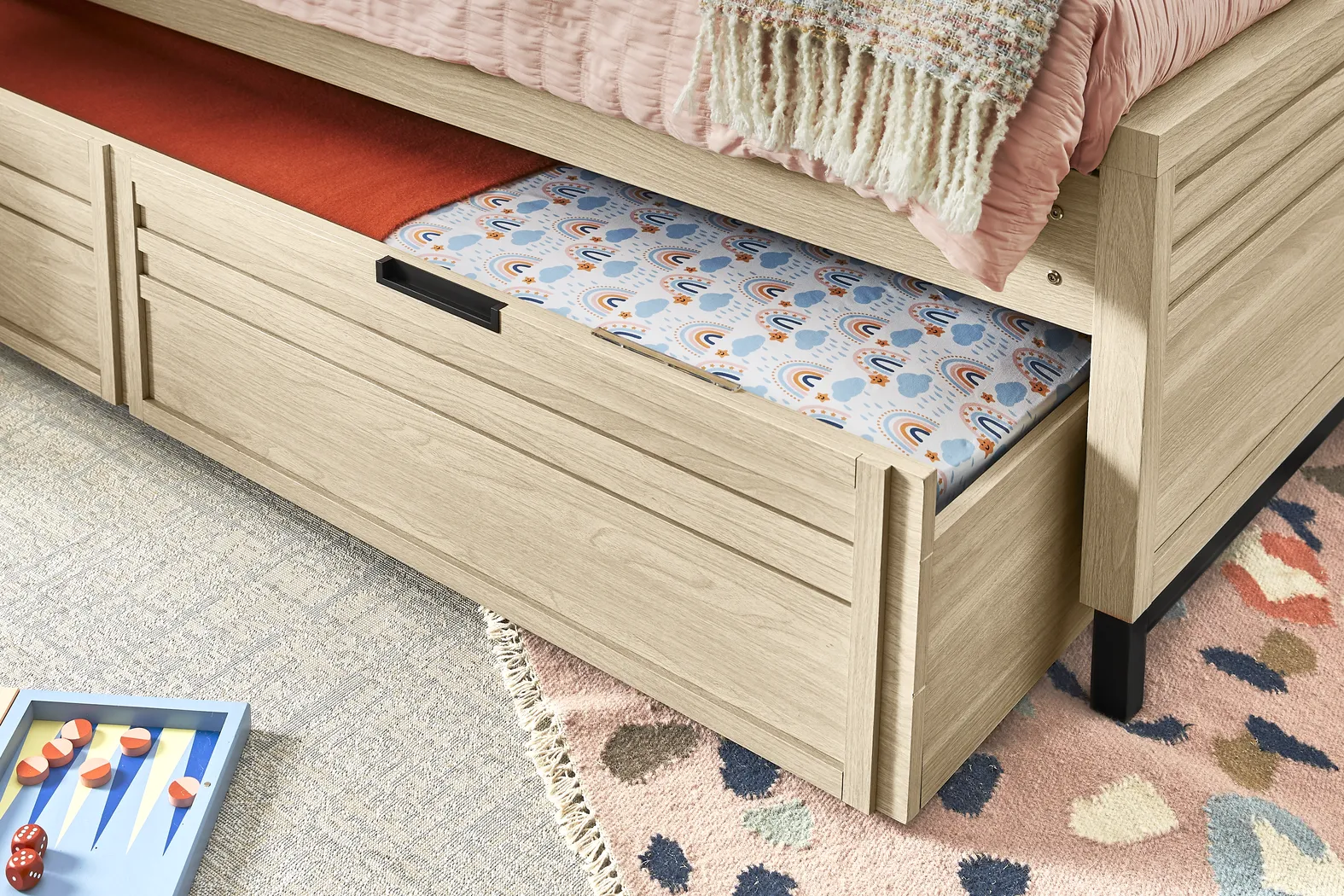 Kids Northridge Drive Oatmeal Twin Storage Trundle - Thumbnail - Image 3