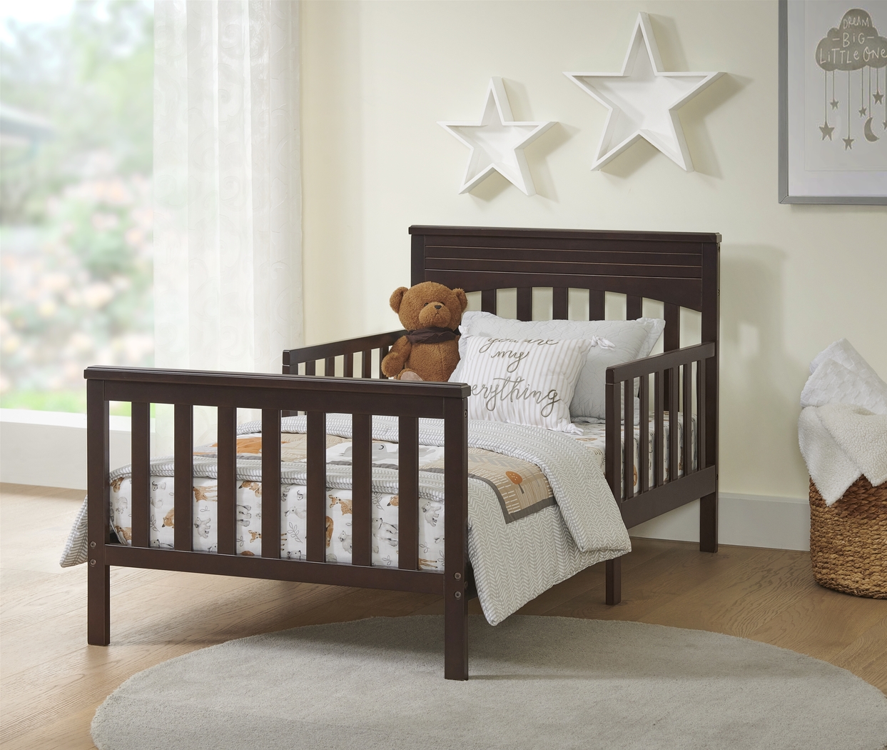 Kids Nourel Espresso Toddler Bed - Thumbnail - Image 2