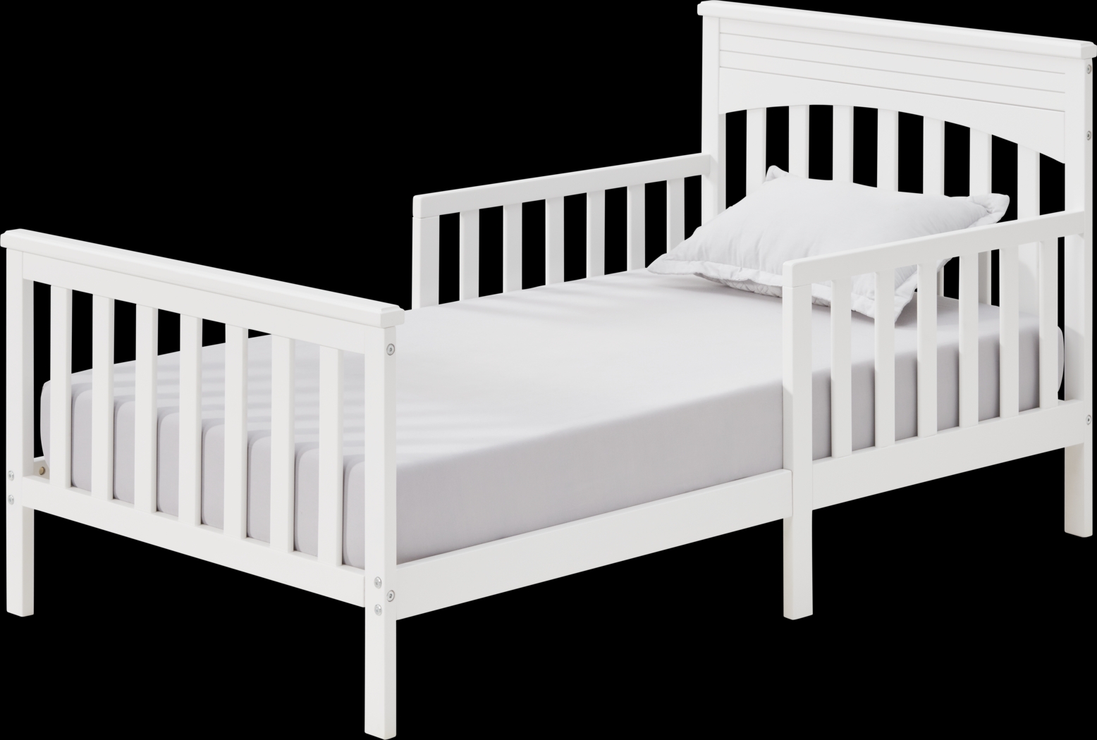 Kids Nourel White Toddler Bed - Thumbnail - Image 1