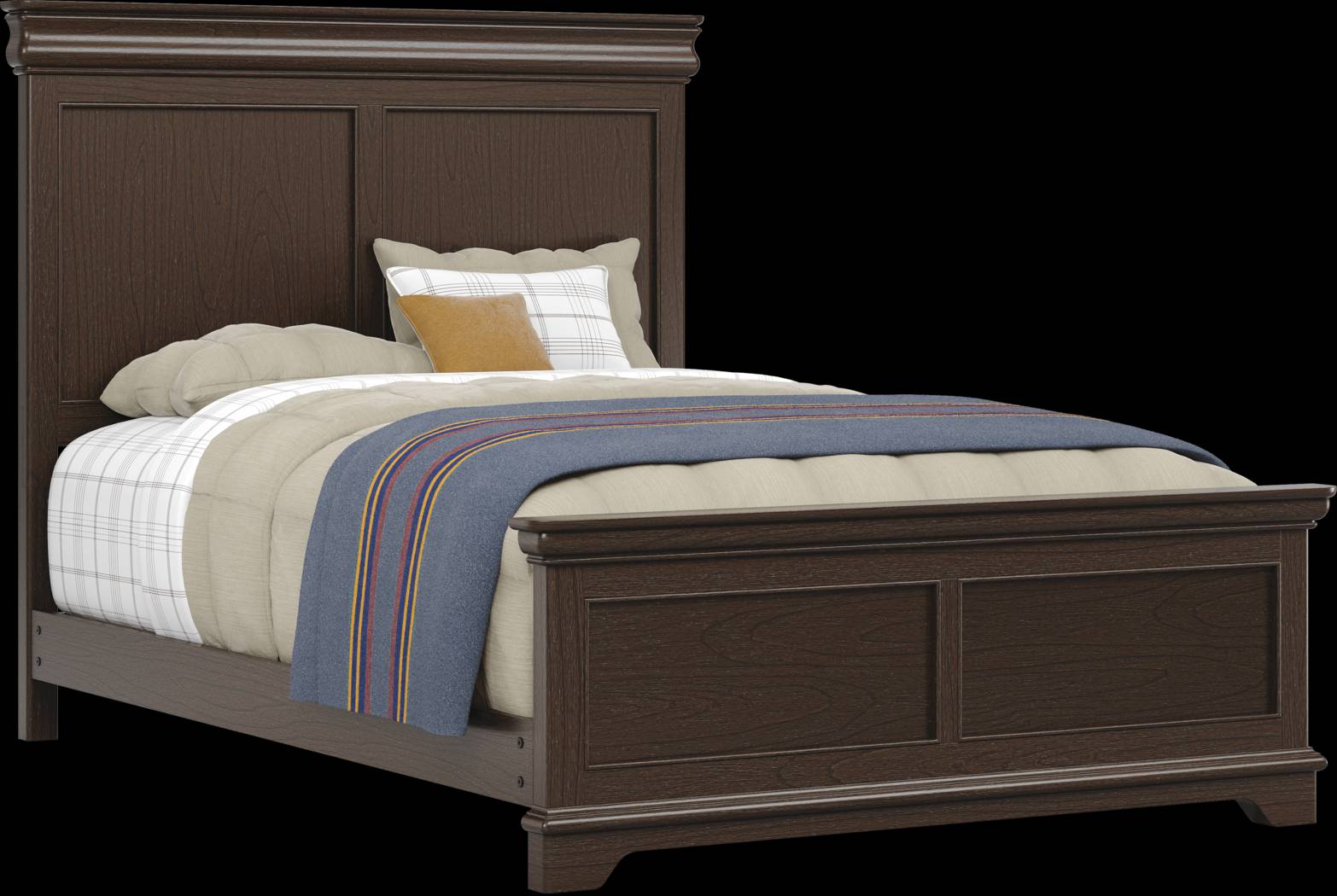 Kids Oberon Chocolate Full Panel Bed - Thumbnail - Image 3
