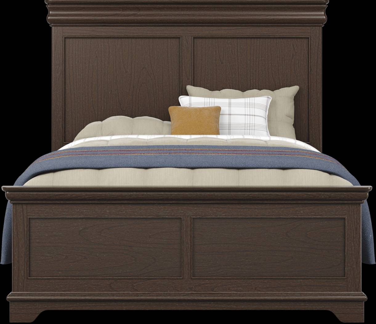 Kids Oberon Chocolate Full Panel Bed - Thumbnail - Image 1