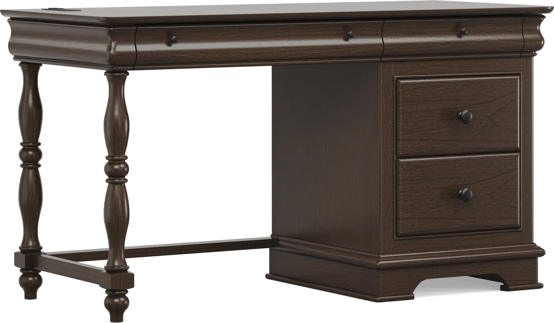 Kids Oberon Chocolate Pedestal Desk - Thumbnail - Image 2
