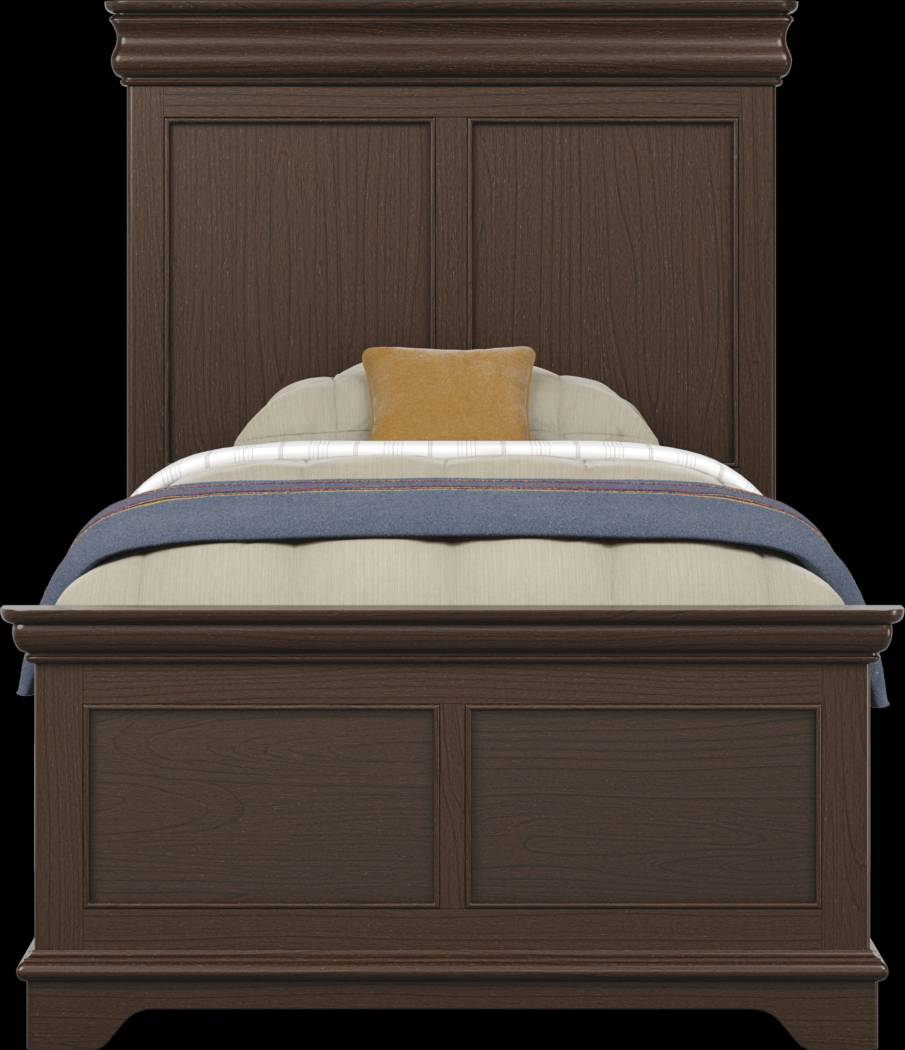 Kids Oberon Chocolate Twin Panel Bed with Storage Side Rails - Thumbnail - Image 3