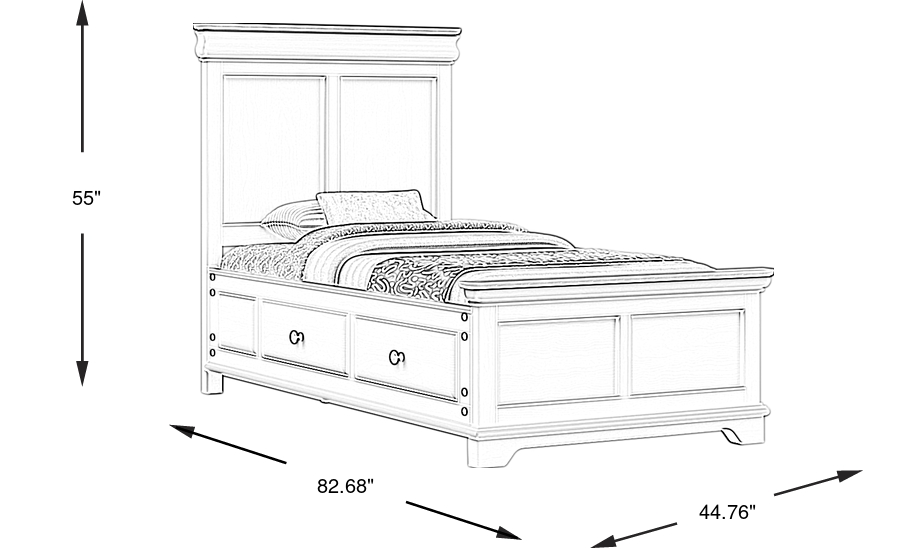 Dimension Image. Please refer to the Dimension Tab on this page for dimension details.