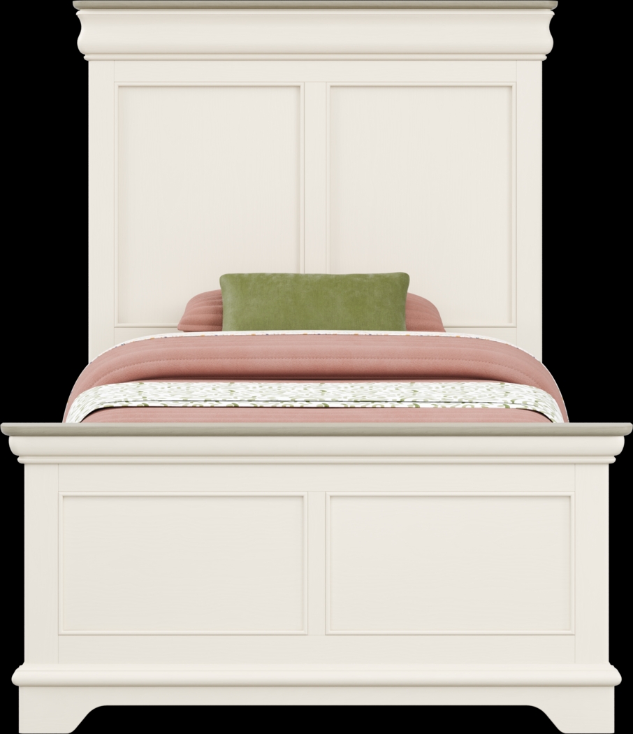 Kids Oberon Cream Twin Panel Bed - Thumbnail - Image 3