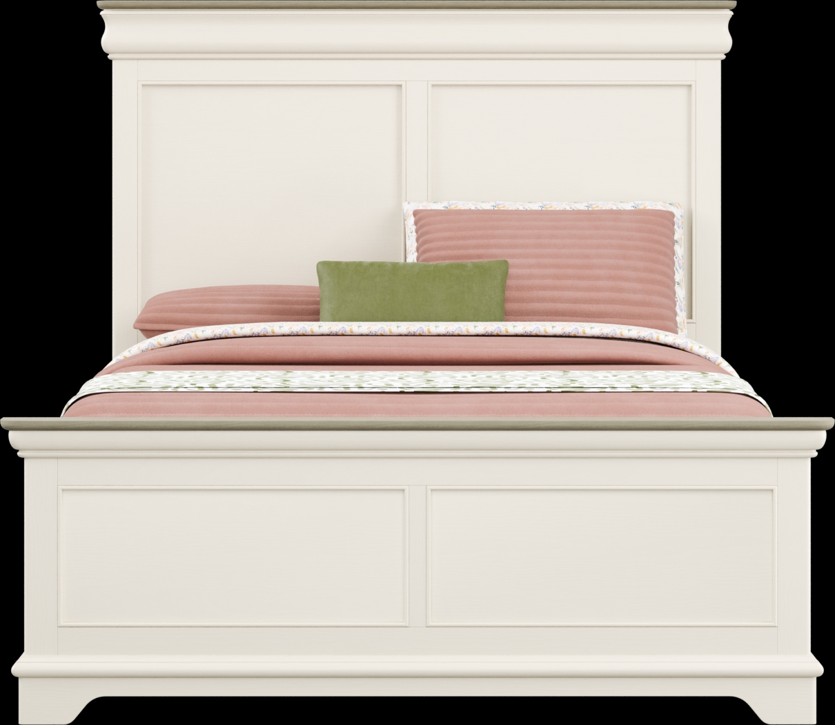 Kids Oberon Cream Full Panel Bed with Storage Side Rails - Thumbnail - Image 3
