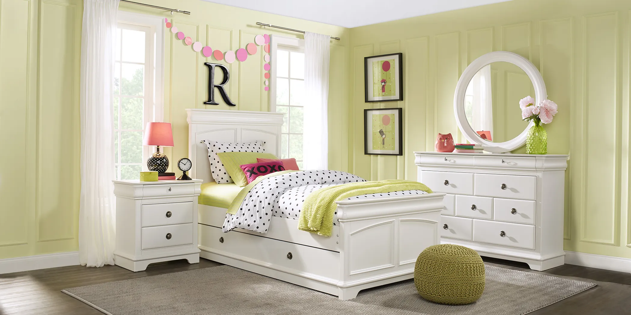 Kids Oberon White 5 Pc Full Panel Bedroom - Thumbnail - Image 2