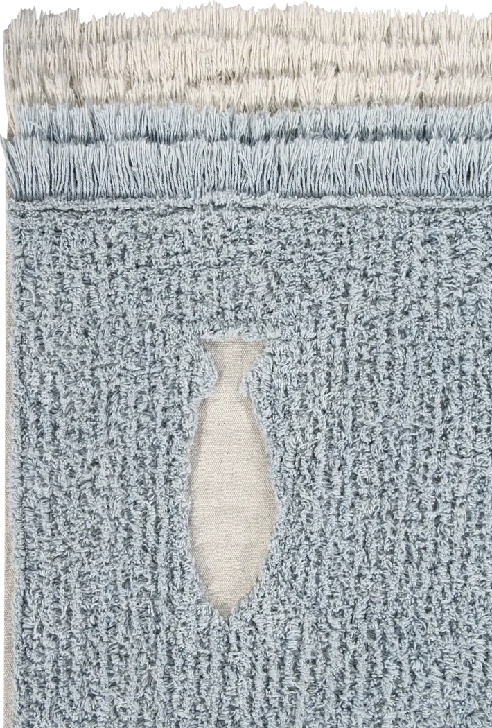 Kids Ocean Blue 4' x 6'3 Machine Washable Rug - Thumbnail - Image 3