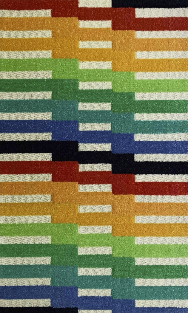 Kids Offbeat Rainbow Multi 2'8 x 4'8 Rug - Thumbnail - Image 1