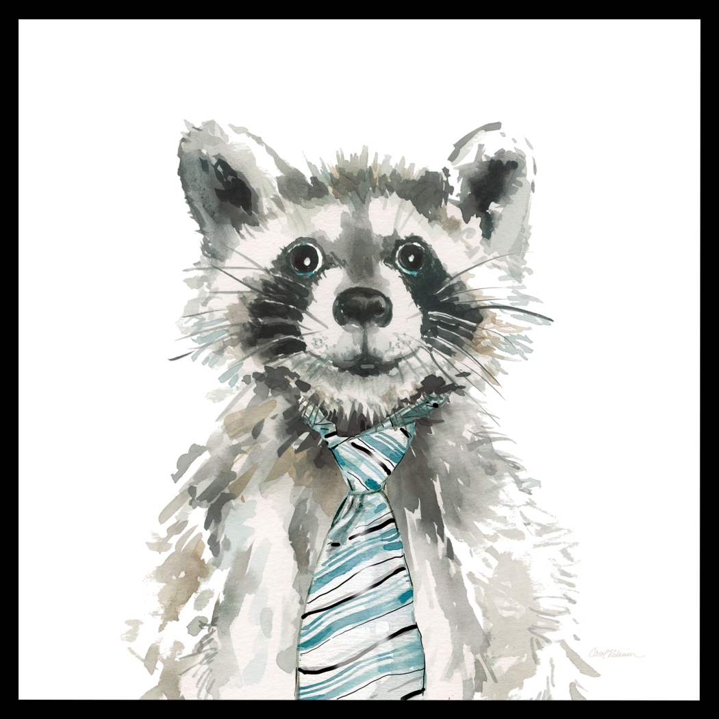 Kids Office Raccoon Gray Artwork - Thumbnail - Image 1