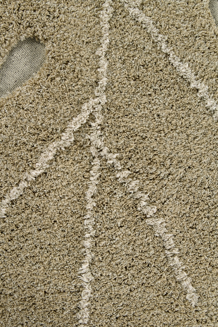 Kids Olive 4' X 5'11 Monstera Leaf Machine Washable Rug - Thumbnail - Image 5