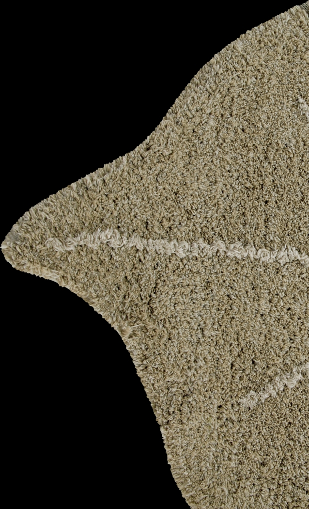 Kids Olive 4' X 5'11 Monstera Leaf Machine Washable Rug - Thumbnail - Image 6