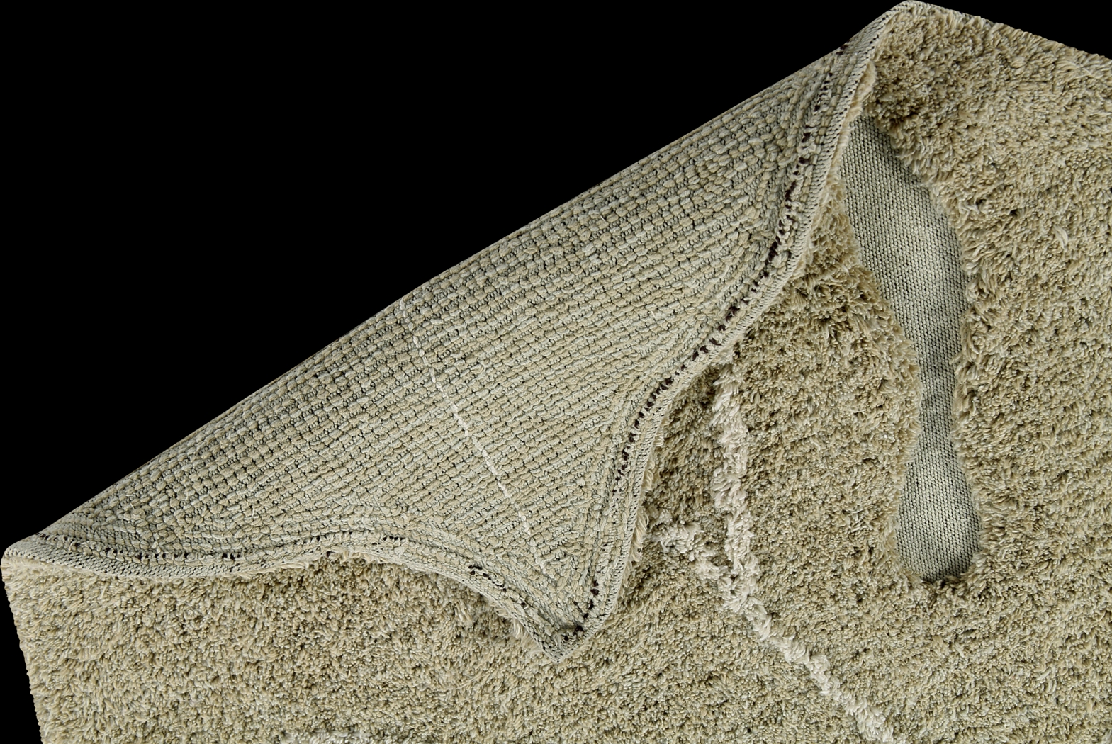 Kids Olive 4' X 5'11 Monstera Leaf Machine Washable Rug - Thumbnail - Image 7