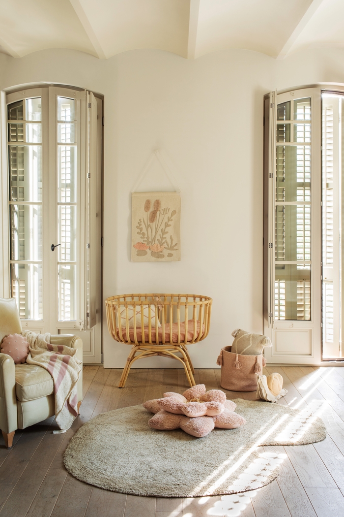 Kids Olive 4' x 5'3 Puffy Lily Machine Washable Rug - Thumbnail - Image 2