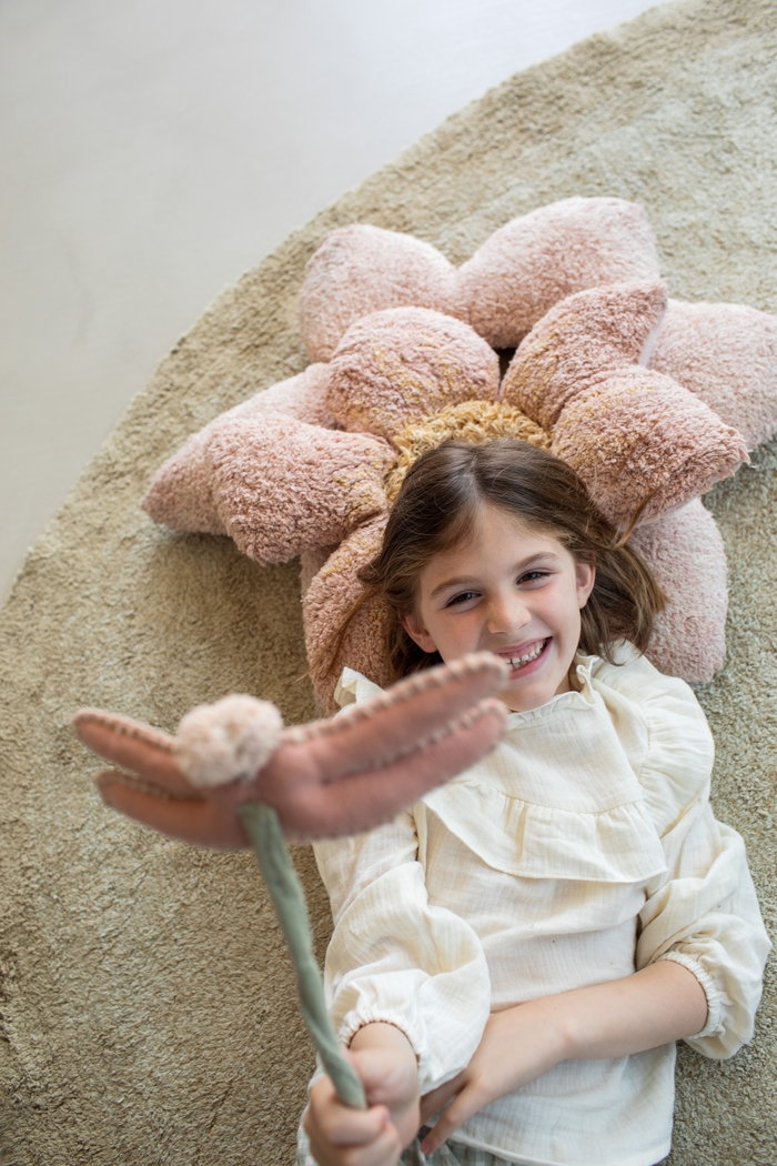 Kids Olive 4' x 5'3 Puffy Lily Machine Washable Rug - Thumbnail - Image 3