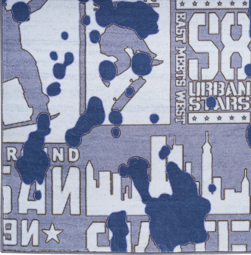 Kids Ollie Oasis Blue 6'6 x 9'2 Rug - Thumbnail - Image 4