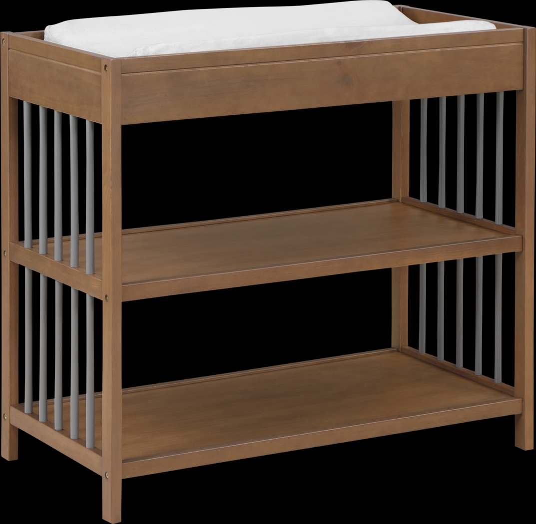 Kids Olvio Walnut/Charcoal Changing Table - Thumbnail - Image 2