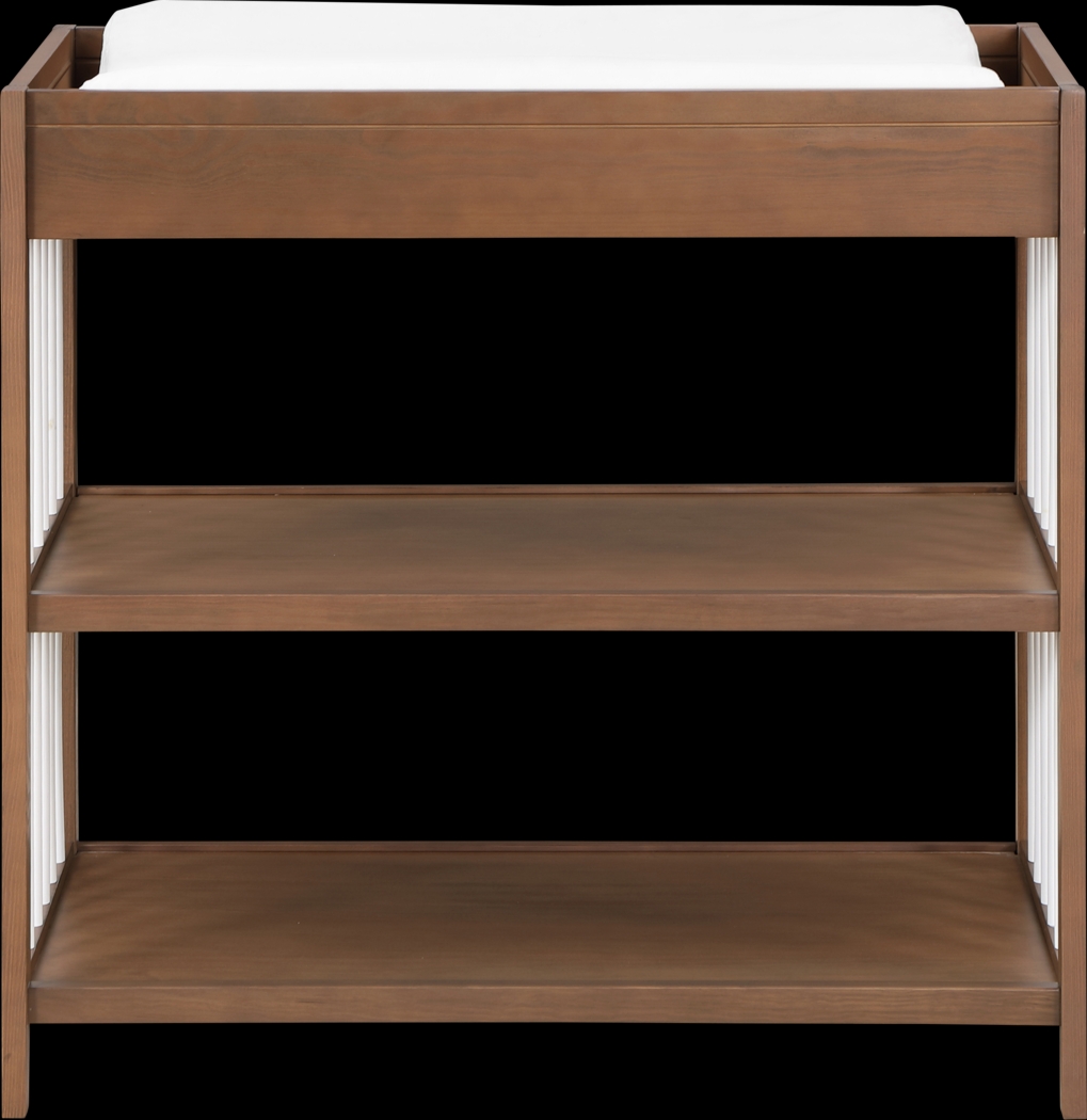 Kids Olvio Walnut/White Changing Table - Thumbnail - Image 3