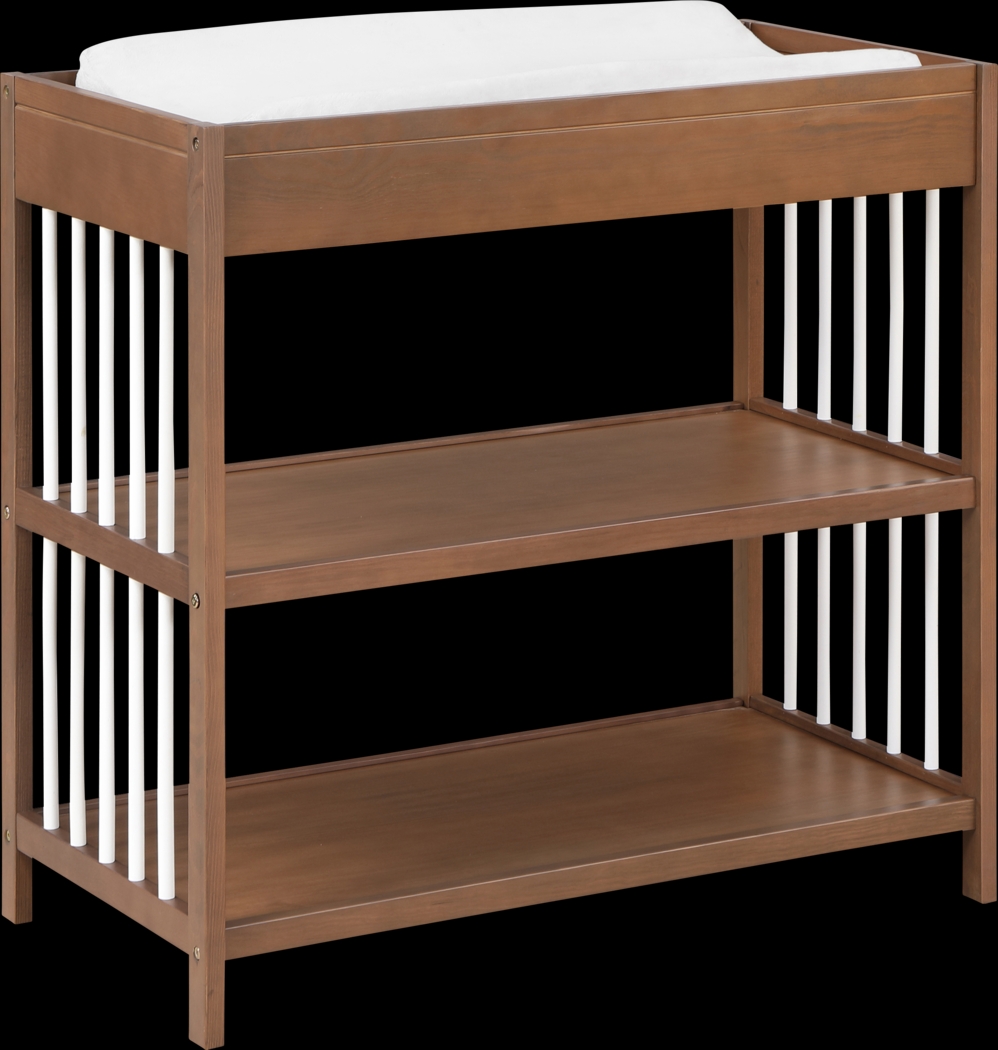 Kids Olvio Walnut/White Changing Table - Thumbnail - Image 4