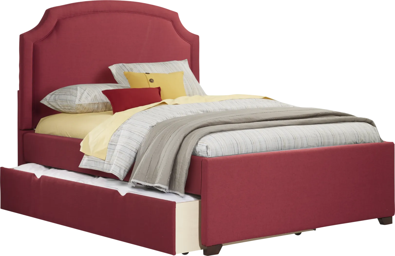 Kids Ophrie Red 3 Pc Full Bed with Twin Storage Trundle - Thumbnail - Image 2