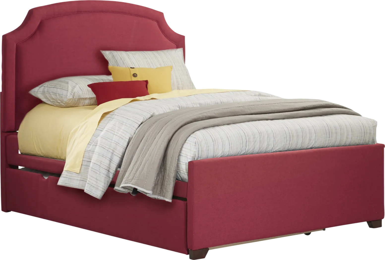 Kids Ophrie Red 3 Pc Full Bed with Twin Storage Trundle - Thumbnail - Image 1
