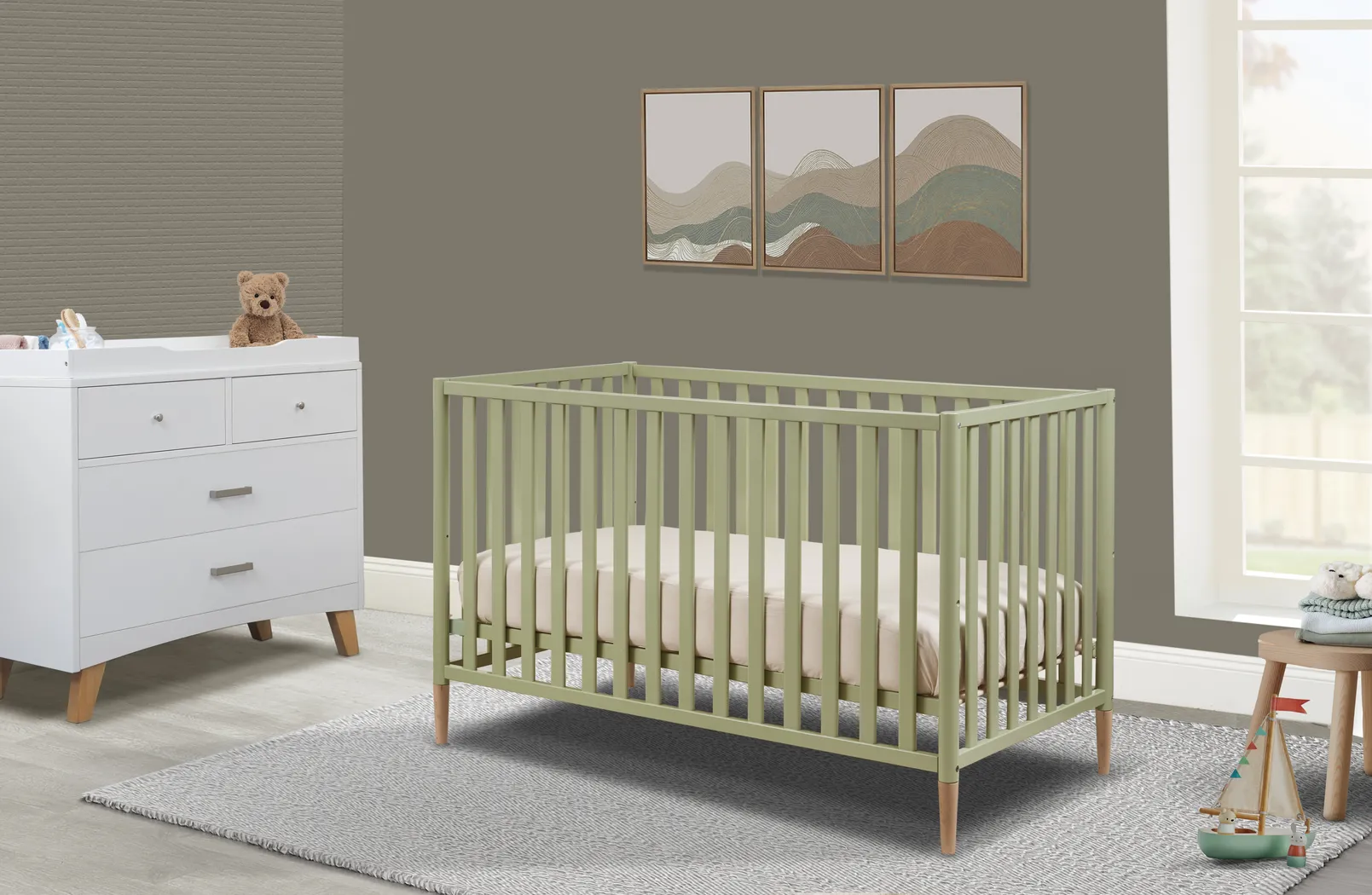 Kids Ovizo Sage Convertible Crib - Thumbnail - Image 2